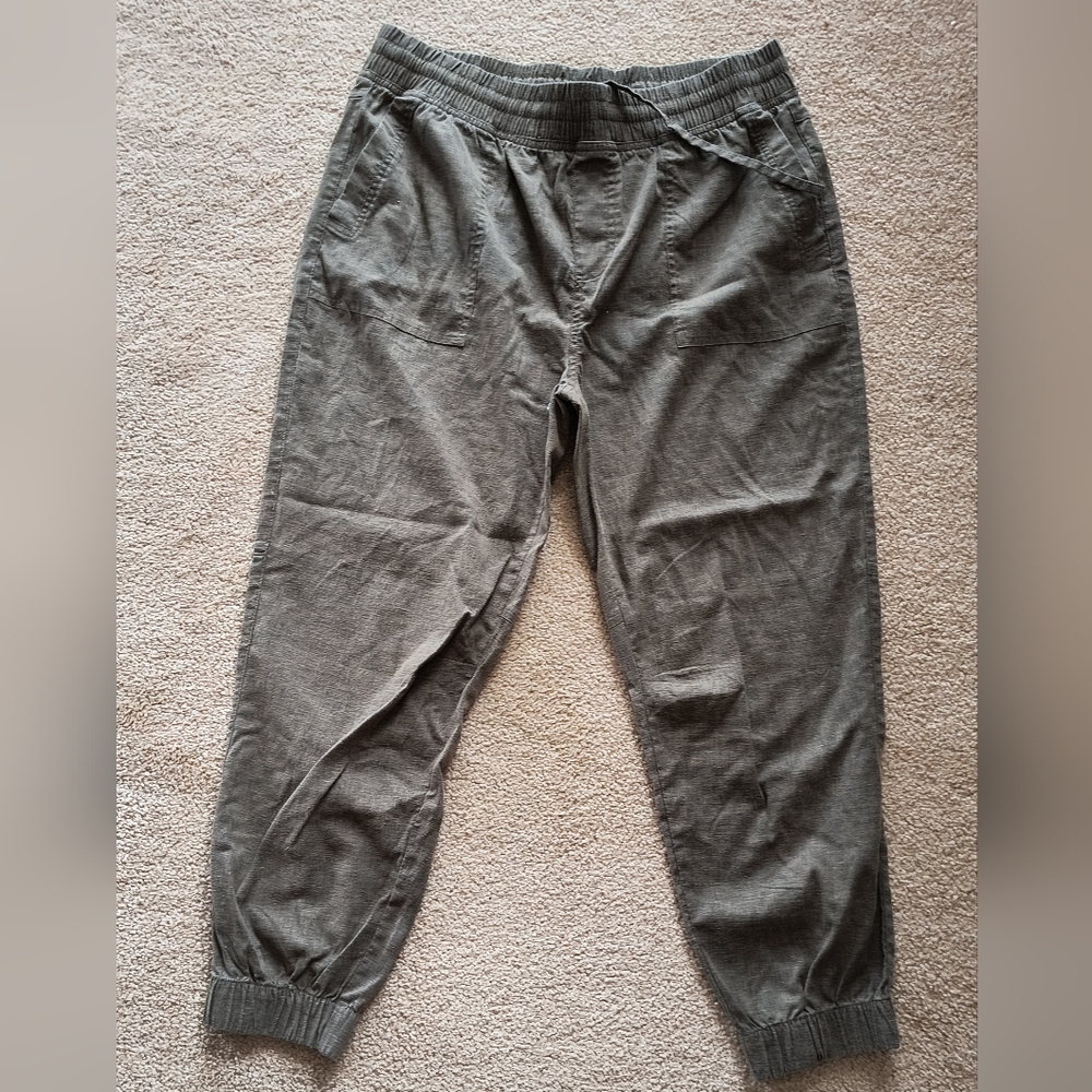 Prana Mantra Jogger Pants Hemp Blend Pull On Stretchy Waist Minimal Neutral LRG - Picture 4 of 12